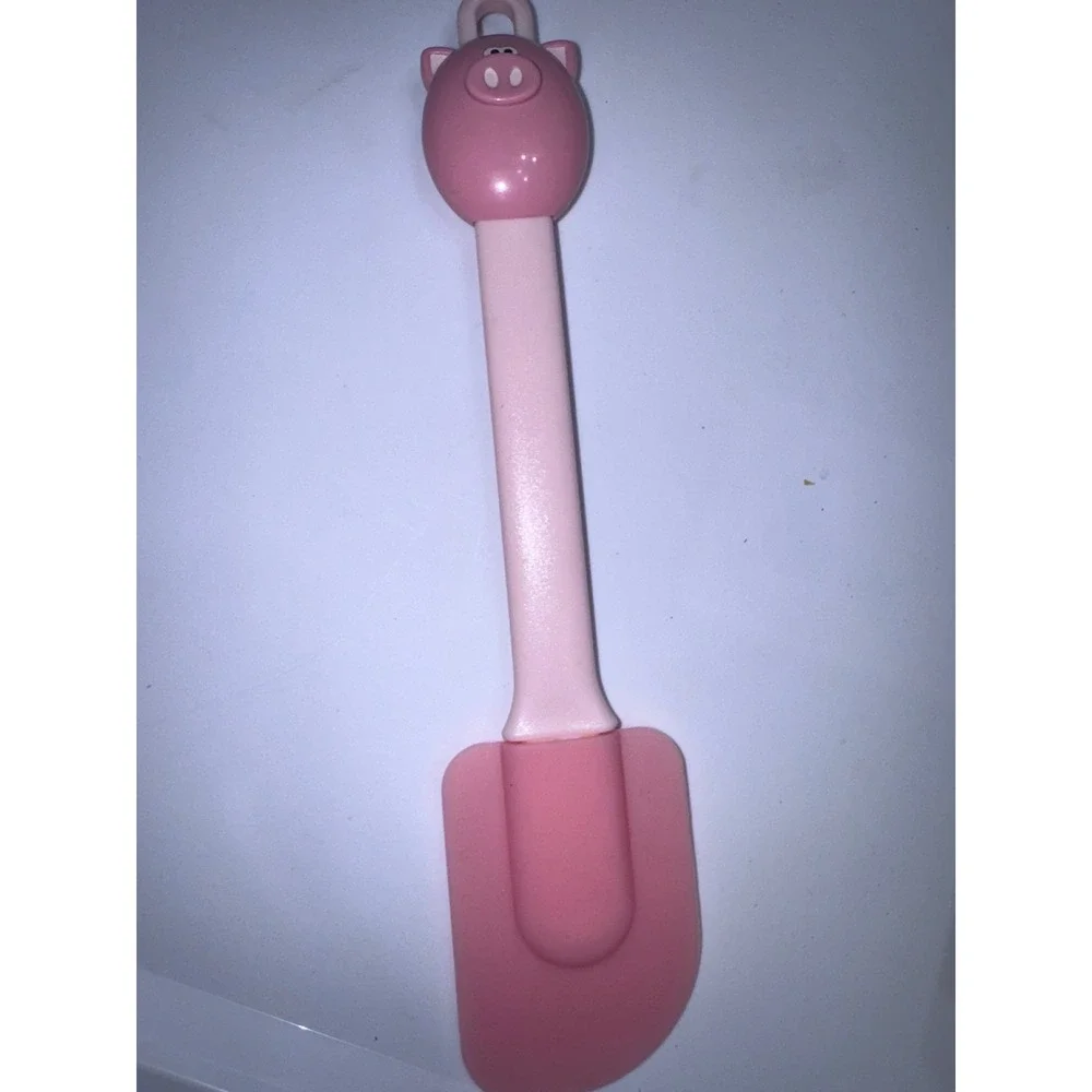 Joie MSC Kitchen Utensil Set Pig‎ Silicone Spatula and Egg Slotted Turner 2pc
